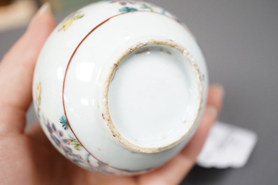 A Chinese famille rose ‘cockerel’ cream jug and cover, Yongzheng period